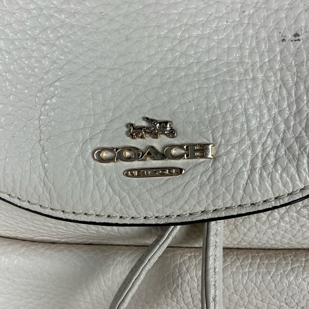 Coach Mini Billie Ivory Cream Gold Leather Backpack‎ Bag - Picture 3 of 12